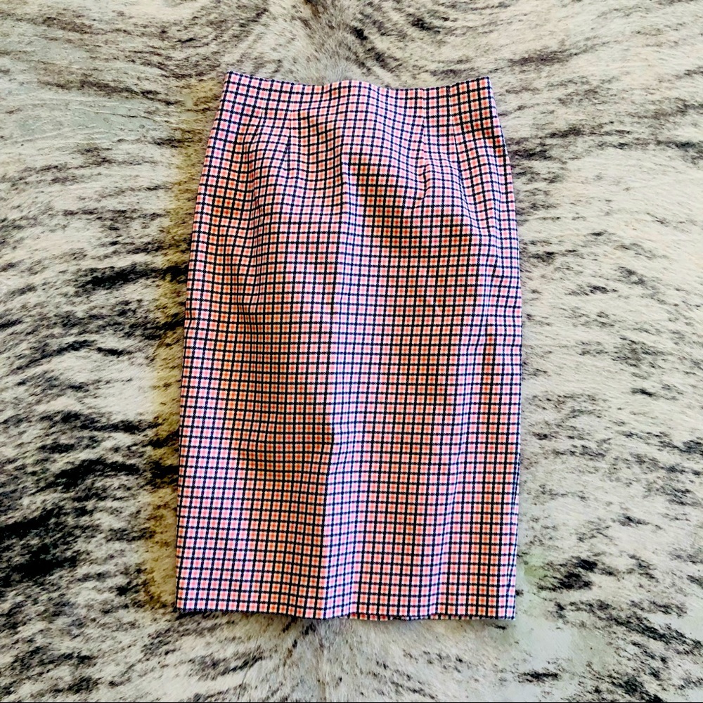 Boden Pencil Pink & Navy Pencil Skirt, 4